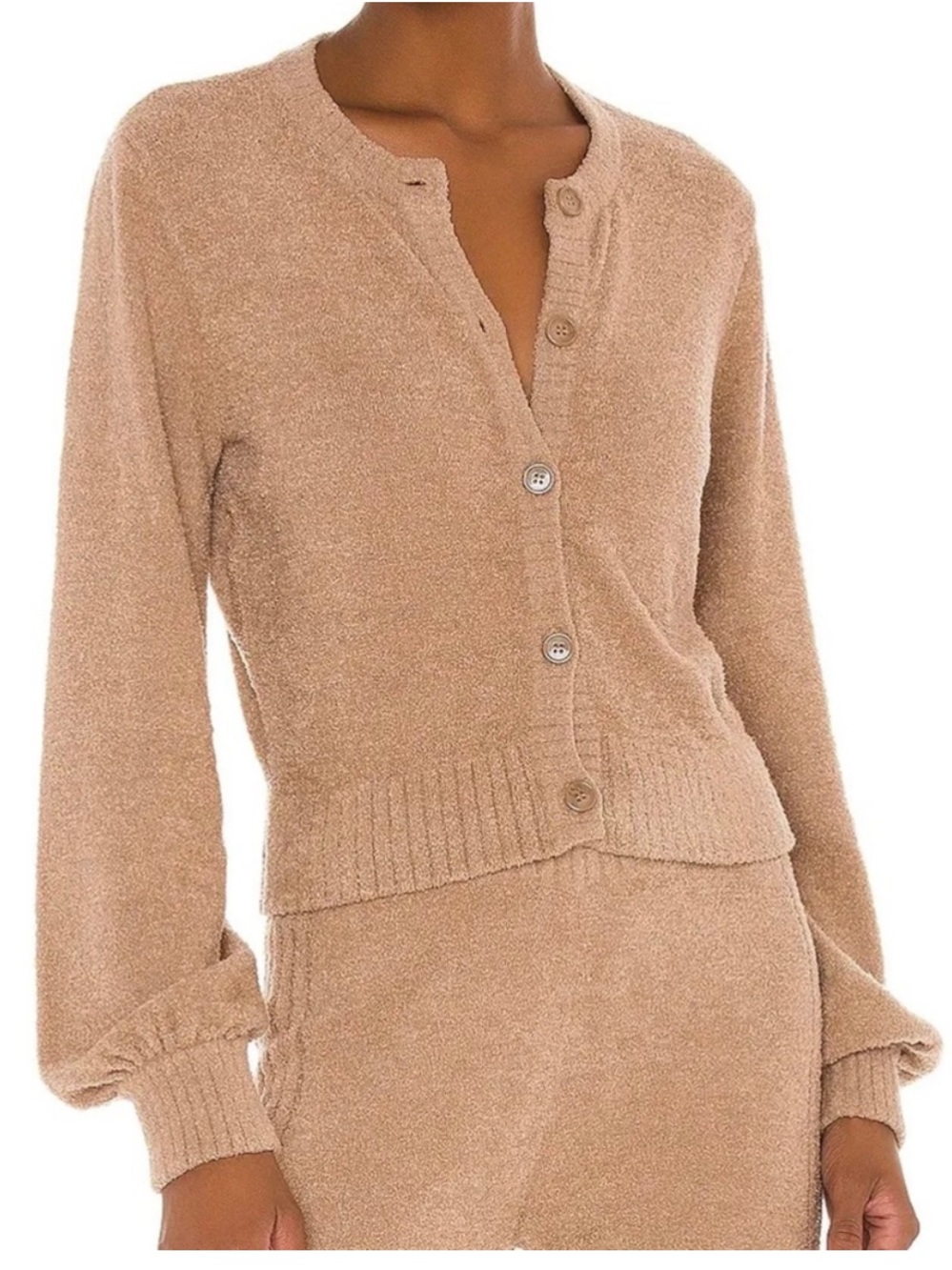 Spiritual Gangster Melody Beige Soft Cozy Cardigan Sweater - Picture 3 of 10